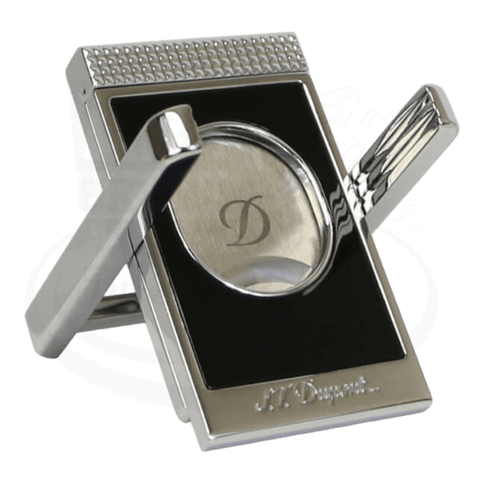 S.T. Dupont Black and Chrome Cigar Cutter Stand, 003415