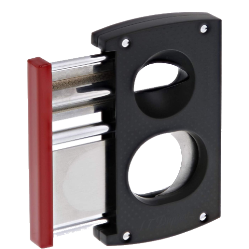 S.T. Dupont V-Blade Cigar Cutter Red and Black Punched Pattern, 003420