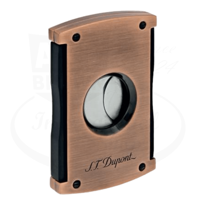 S.T. Dupont Maxijet Vintage Copper Cigar Cutter 003421 copper finish with black sides, double blade design