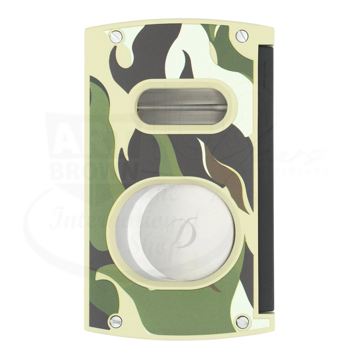 S.T. Dupont Green Camouflage Double-Blade Cigar Cutter, 003450G