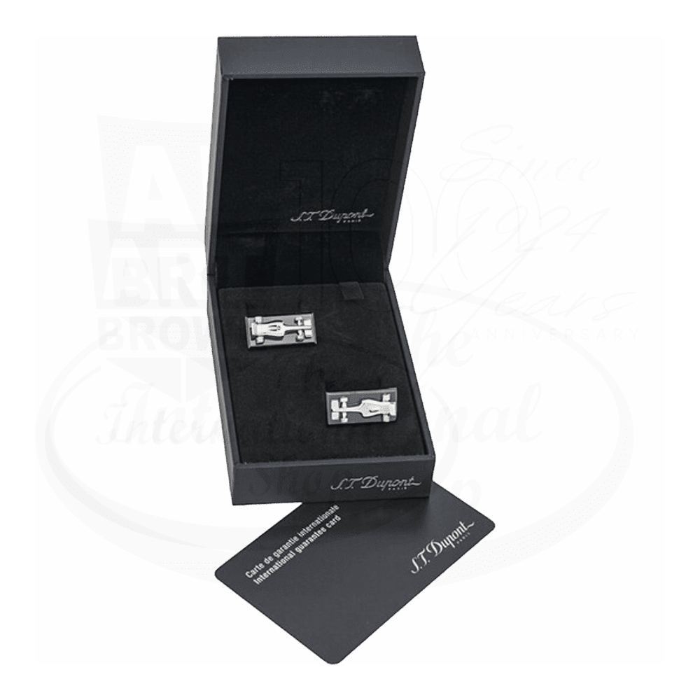S.T. Dupont McLaren Stainless Steel and PVD Cufflinks, 005526