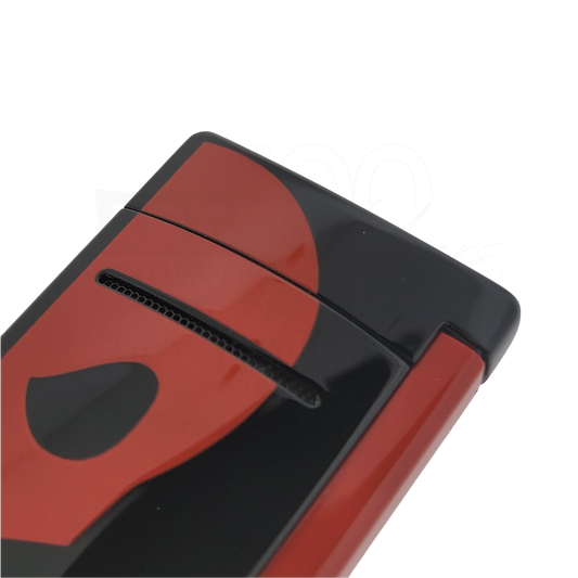 S.T. Dupont Minijet Black & Red Skull Lighter, 010062