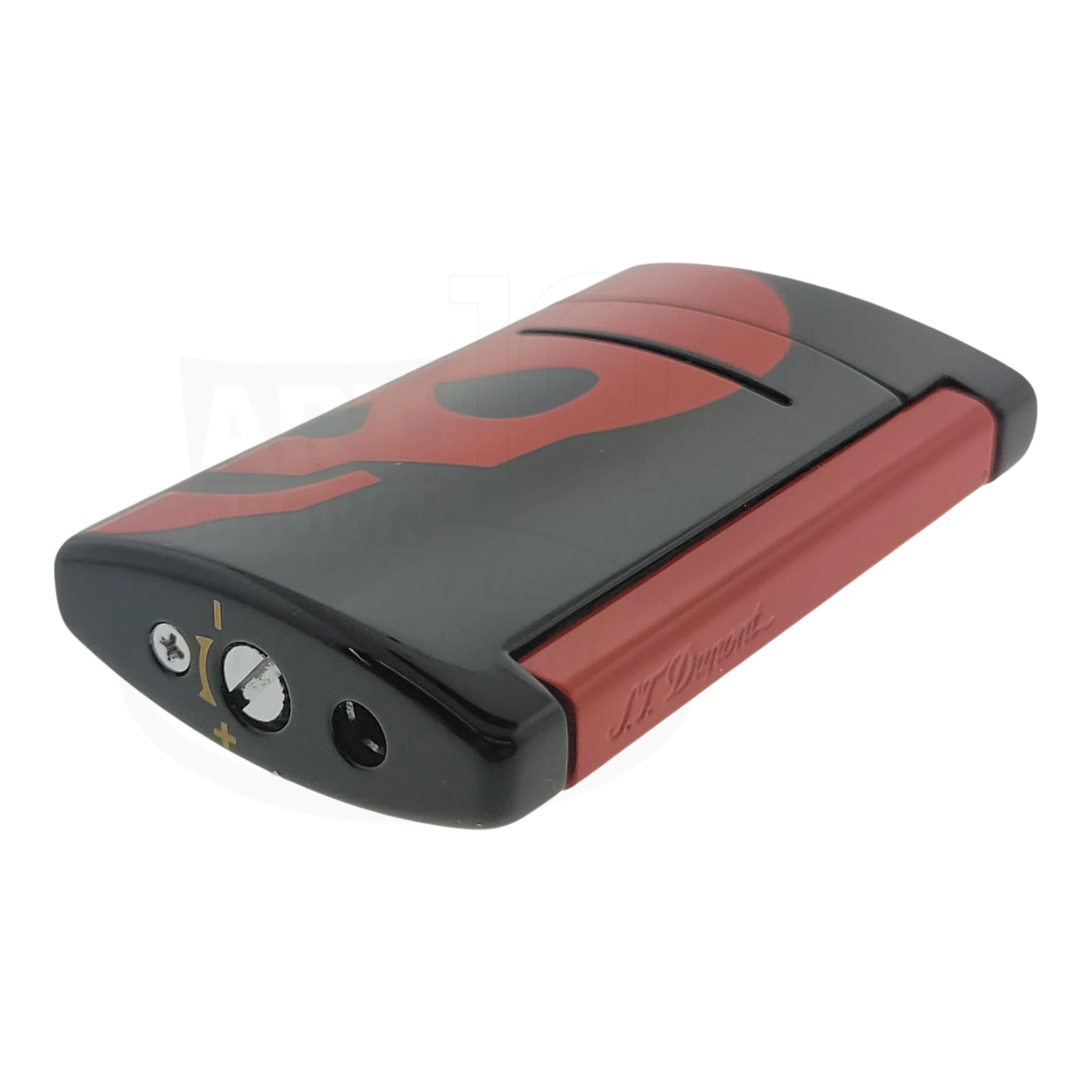 S.T. Dupont Minijet Black & Red Skull Lighter, 010062