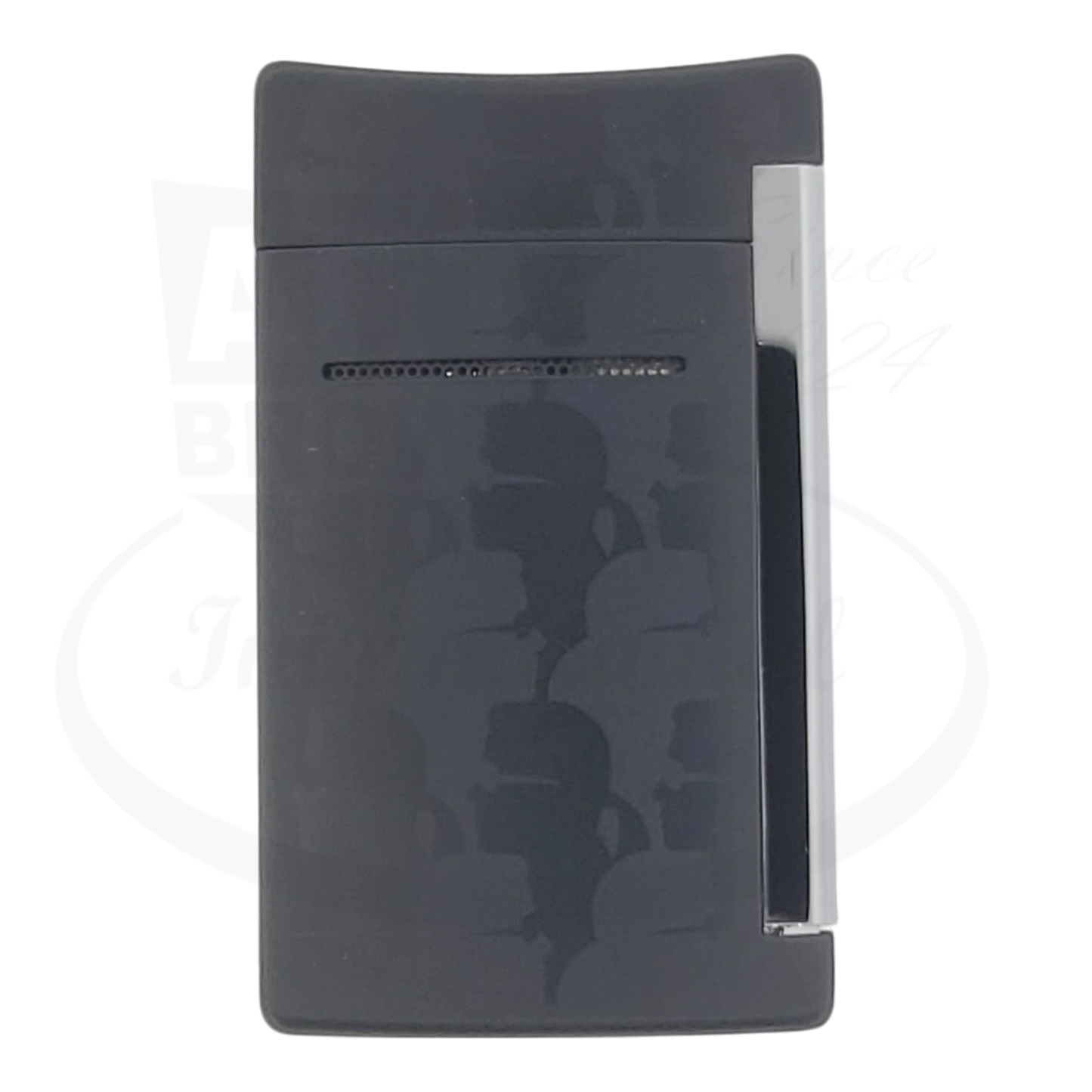 S.T. Dupont Minijet Karl Lagerfeld Black lighter, featuring iconic silhouette design, model 010069.