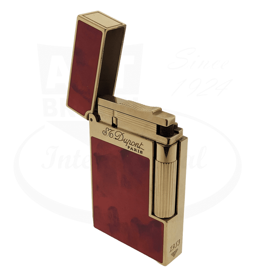 S.T. Dupont Ligne 2 Atelier Lighter 016133 Natural lacquer gold Cherry Red metal flame-proof vintage design