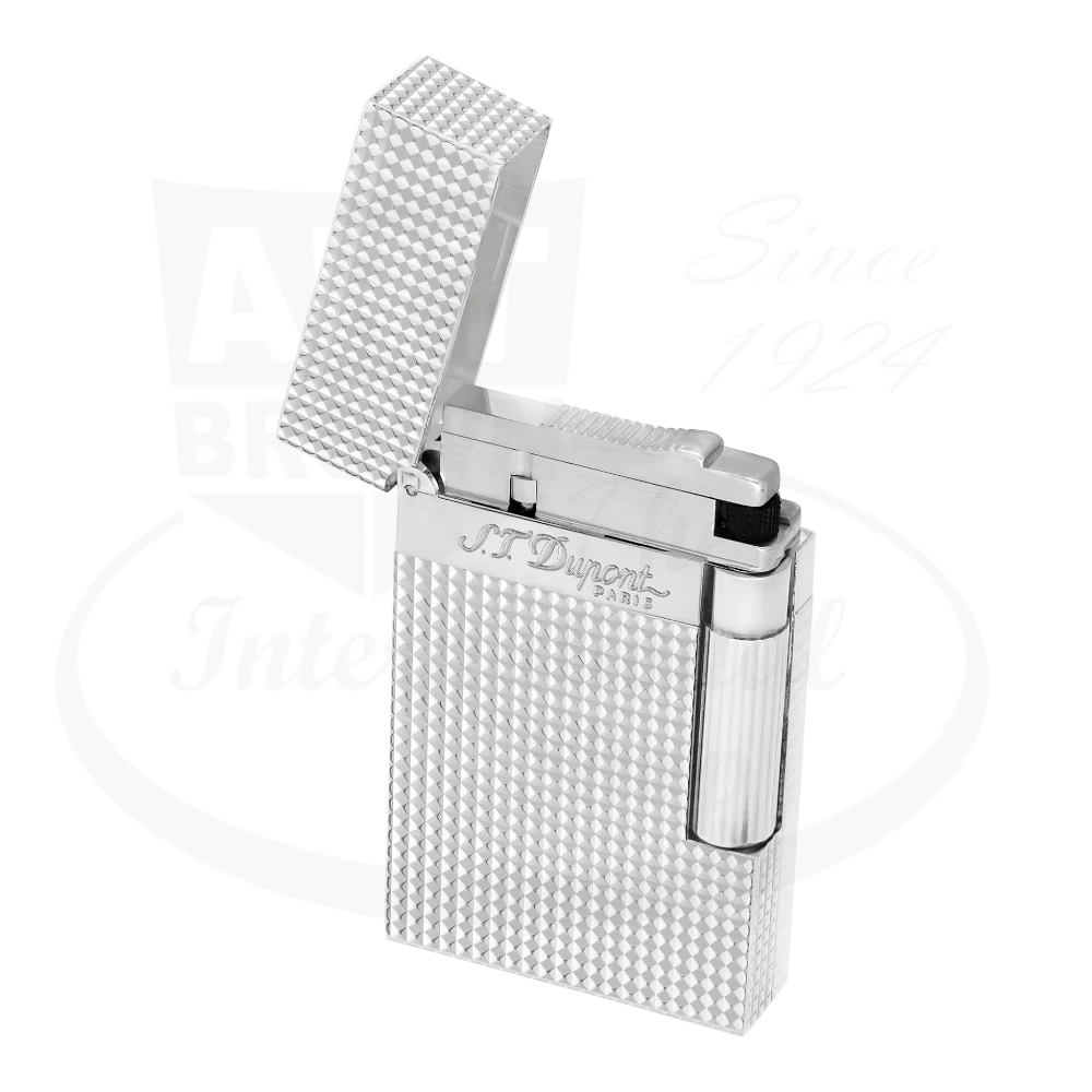S.T. Dupont Ligne 2 Diamond Head Silver Lighter, 016184