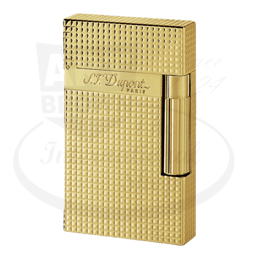 S.T. Dupont gold plated Ligne 2 with diamond head pattern 