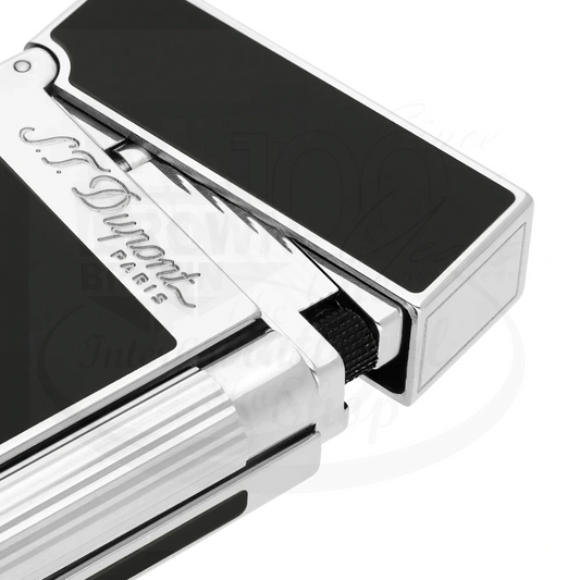 S.T. Dupont Ligne 2 Black Chinese Lacquer & Palladium Lighter, 016296