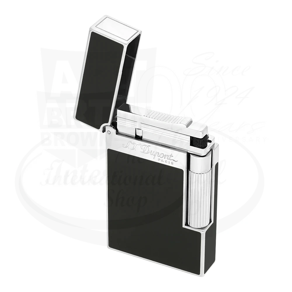 S.T. Dupont Ligne 2 Black Chinese Lacquer & Palladium Lighter, 016296