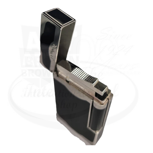 S.T. Dupont Ligne 2 Oscuro Black Lacquer and Palladium Lighter, 016787