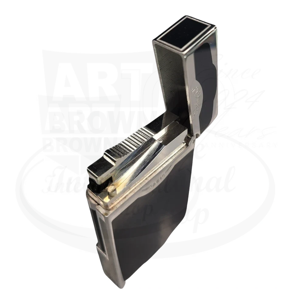S.T. Dupont Ligne 2 Oscuro Black Lacquer and Palladium Lighter, 016787