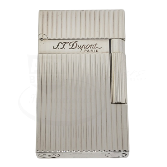 S.T. Dupont Display Model Ligne 2 Vertical Lines Silver Lighter, 016817-D4