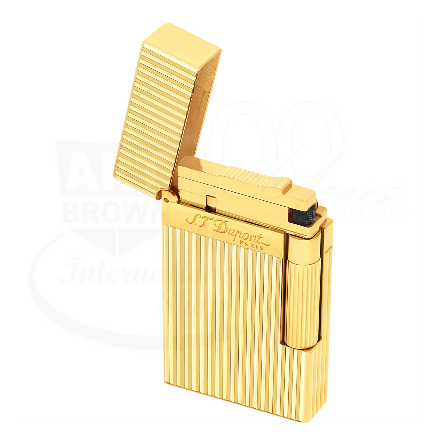 S.T. Dupont Ligne 2 Vertical Lines Gold Lighter, 016827