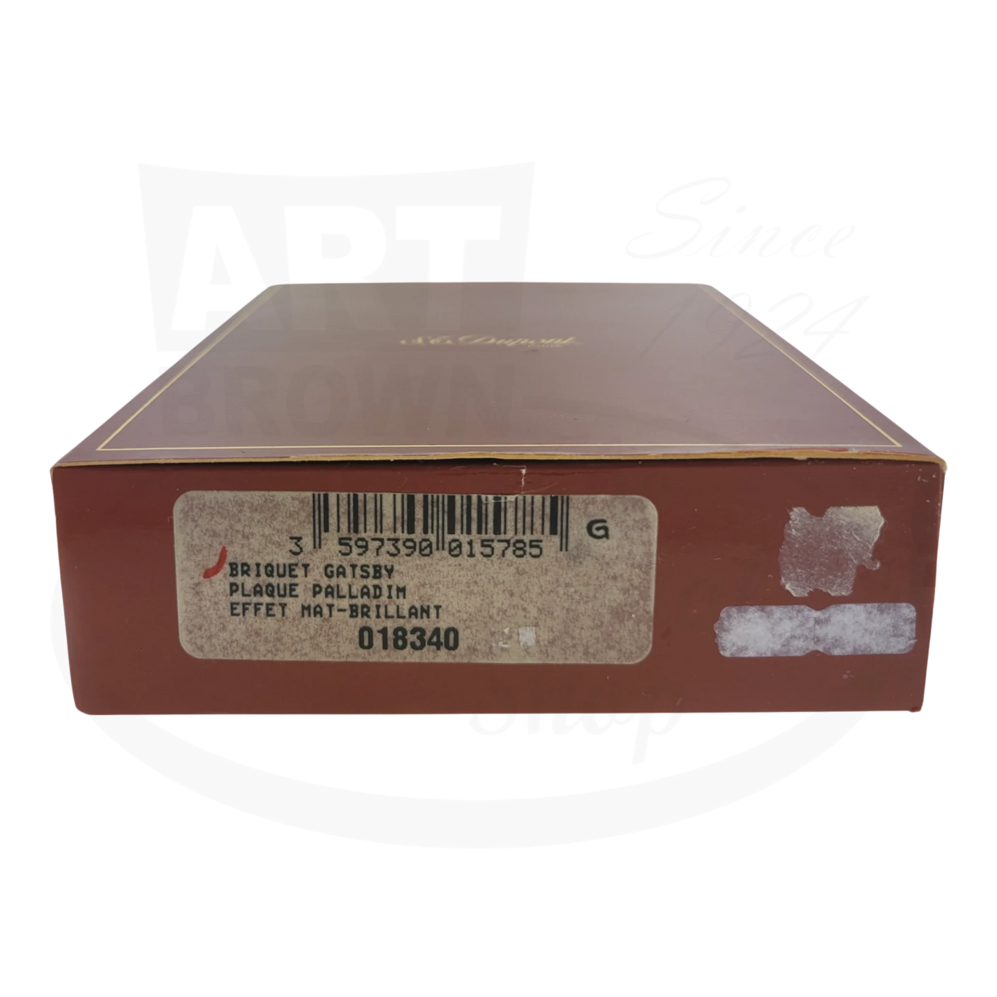 S.T. Dupont Gatsby Palladium Horizontal Lines Lighter 018340 palladium compact with matte and polished finishes