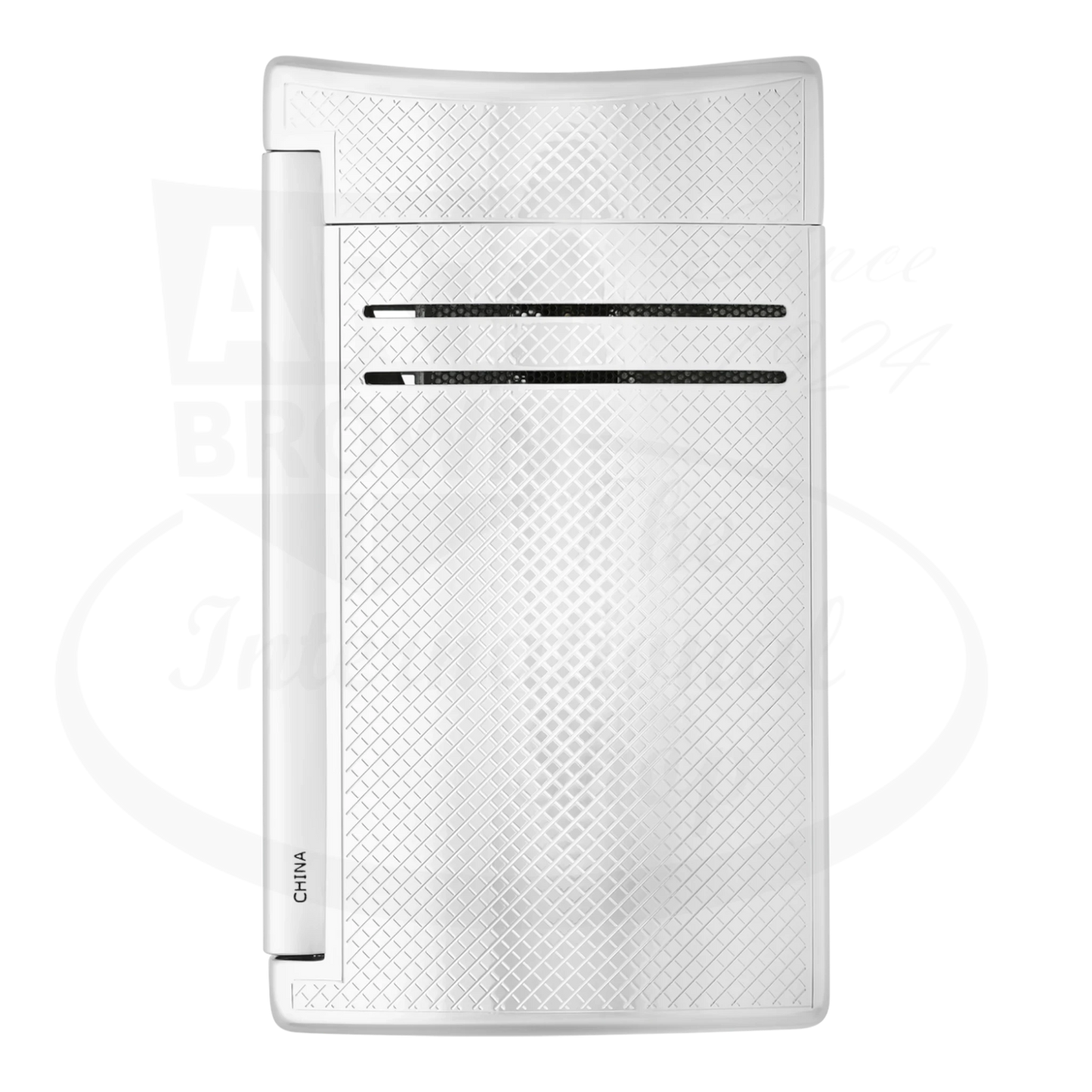 S.T. Dupont Maxijet Chrome Grid Lighter 020157N chromium finish sleek ergonomic torch flame design