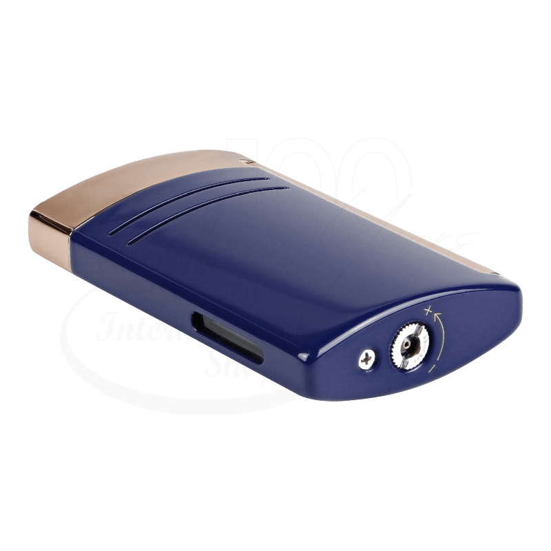 S.T. Dupont Maxijet Blue & Rose Gold Lighter, 020173
