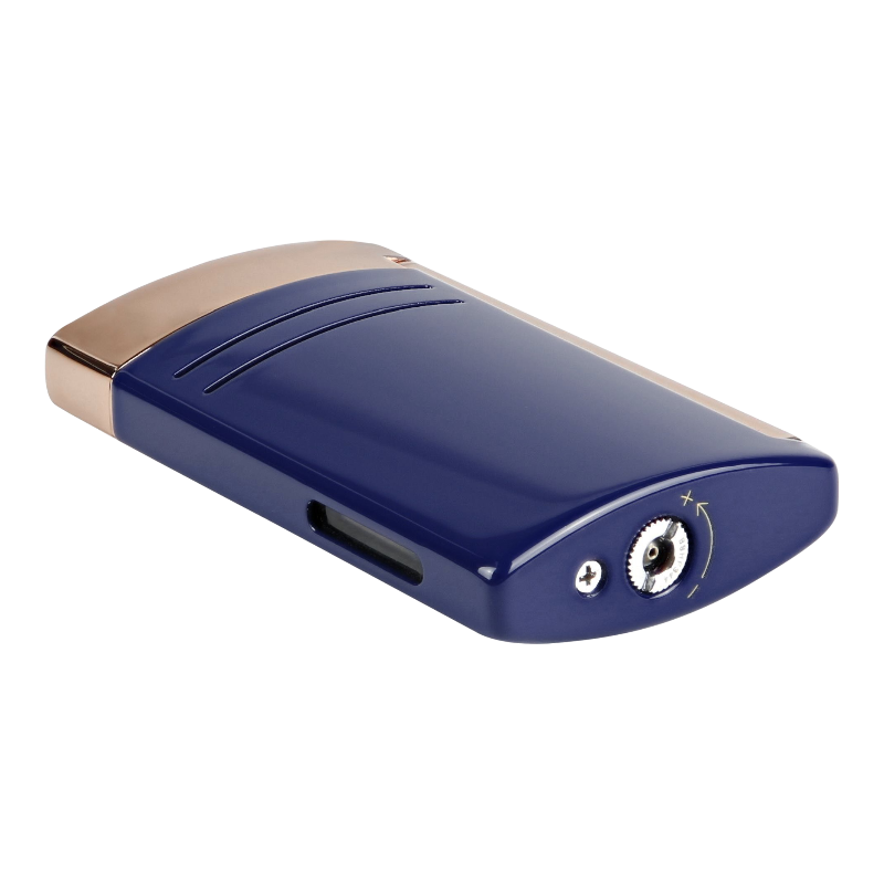 S.T. Dupont Maxijet Blue & Rose Gold Lighter, 020173