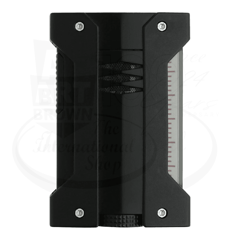 S.T. Dupont Defi Extreme Black Torch Lighter 021400 with black metal body and textured grip panels