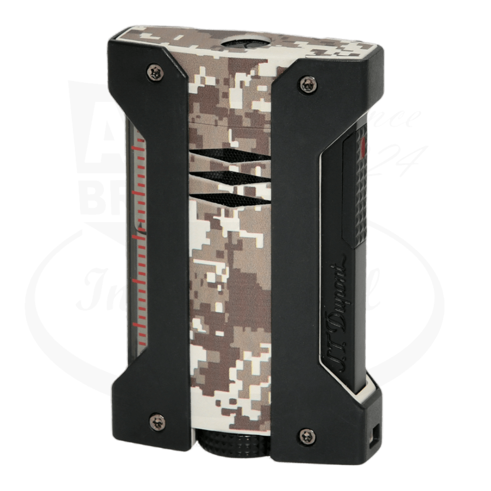 S.T. Dupont Defi Extreme Desert Camo Lighter 021409 metal and semi-rigid body in digital desert camo pattern