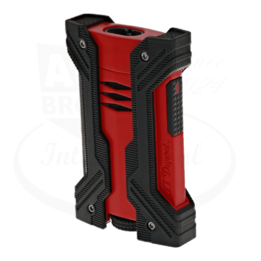 S.T. Dupont Defi XXtreme double flame torch lighter in red and black