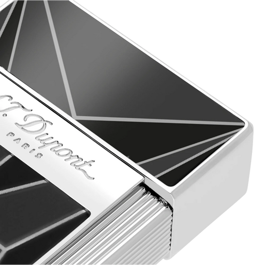 S.T. Dupont Biggy Black Lacquer & Chrome Fire X Lighter, 025070