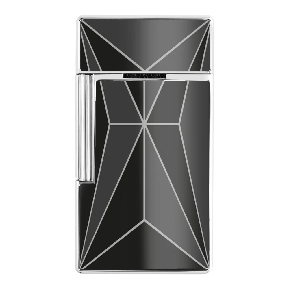 S.T. Dupont Biggy Black Lacquer & Chrome Fire X Lighter, 025070