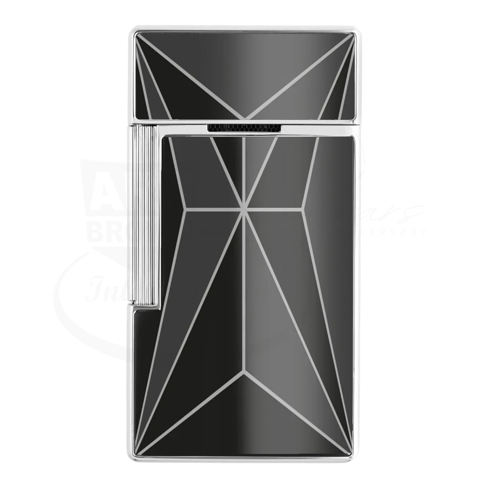 S.T. Dupont Biggy Black Lacquer & Chrome Fire X Lighter, 025070