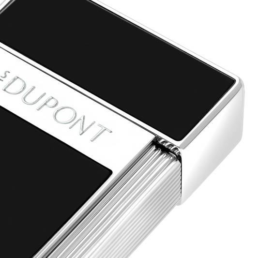 S.T. Dupont Biggy Black Lacquer & Chrome Lighter, 025221