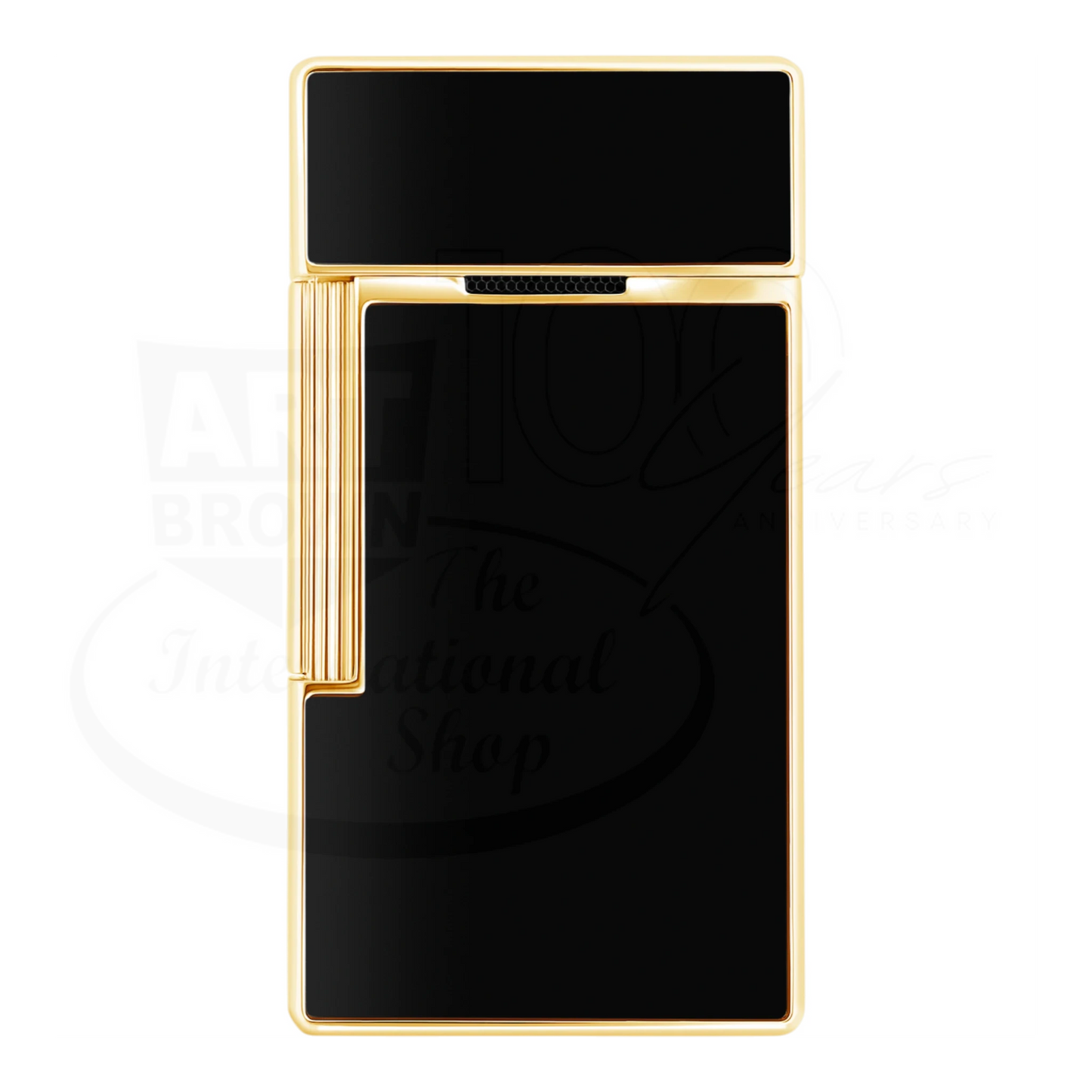 S.T. Dupont Biggy Black Lacquer & Gold Lighter, 025222