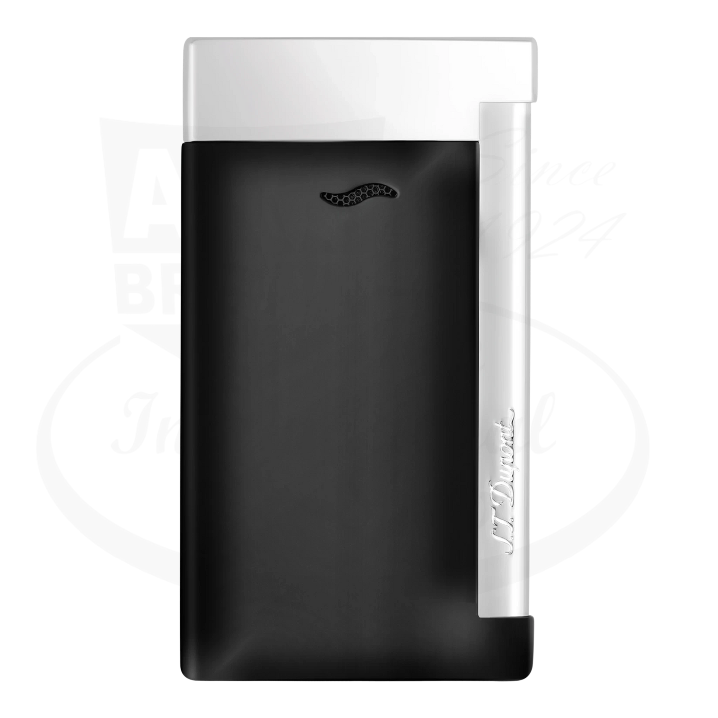 S.T. Dupont Slim 7 Black Lacquer Lighter 027700 chromium finish sleek black and silver slim design 7mm thin