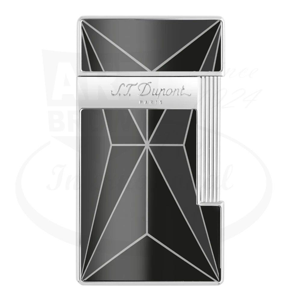 S.T. Dupont Slimmy Fire X Black Lacquer & Chrome Lighter, 028070