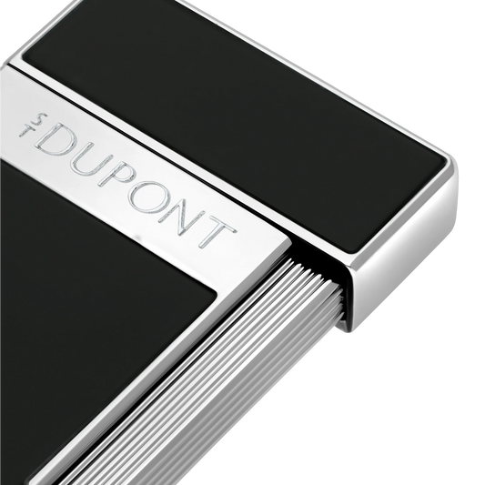 S.T. Dupont Slimmy Black Lacquer & Chrome Lighter, 028221