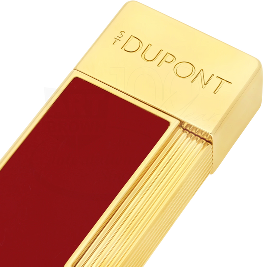 S.T. Dupont Twiggy Red Lacquer & Gold Lighter, 030030