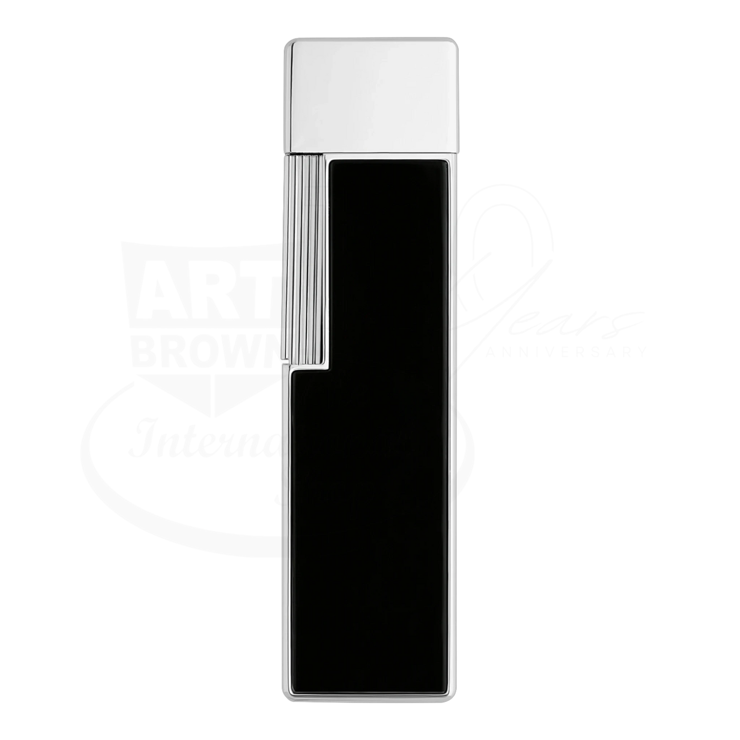 S.T. Dupont Twiggy Chrome & Shiny Black Lacquer Lighter, 030111