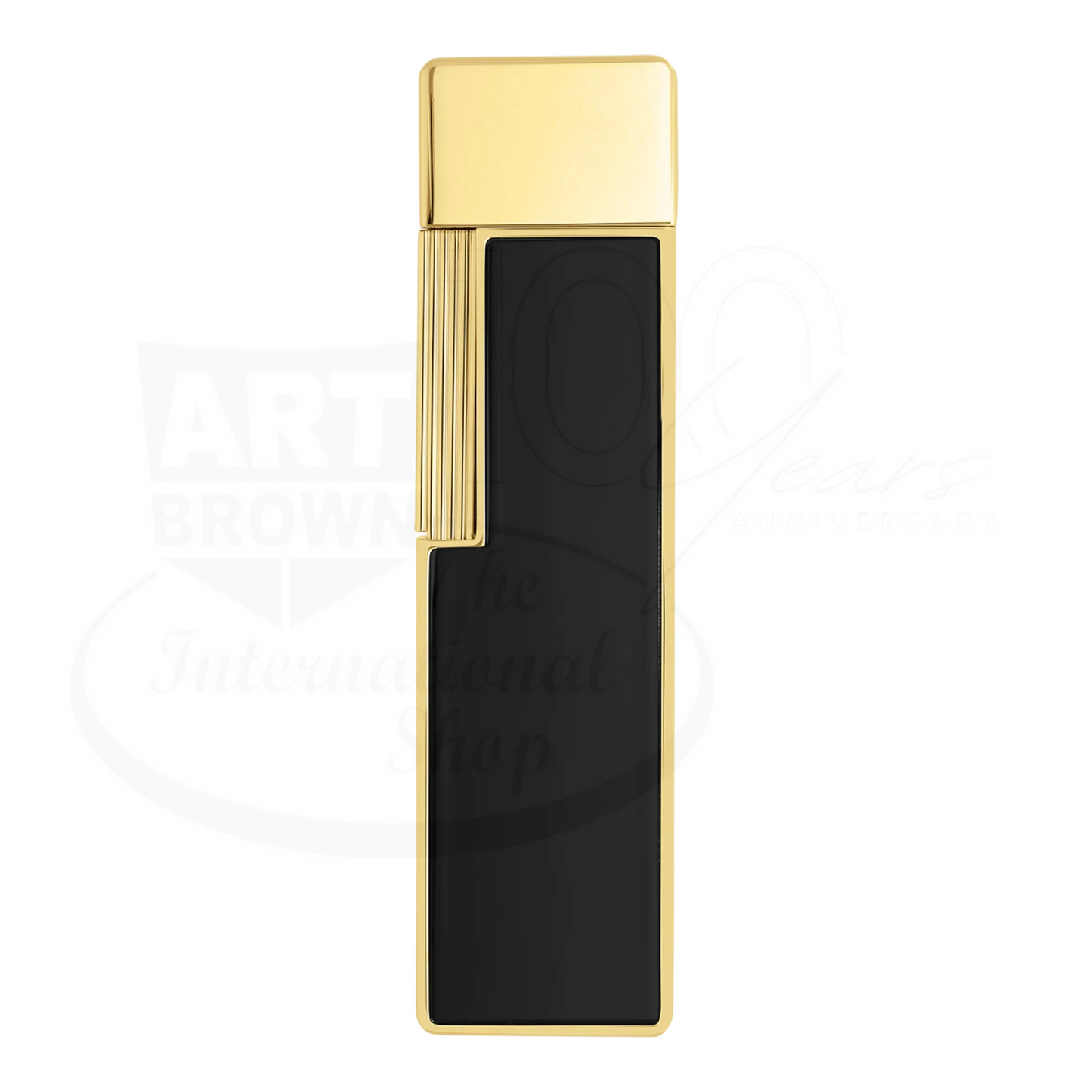 S.T. Dupont Twiggy Shiny Black Lacquer & Gold Lighter, 030112