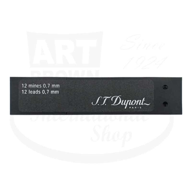 S.T. Dupont 0.7mm Lead Pencil Refill 040205 black plastic case containing 12 graphite leads for Défi multi-function pencil