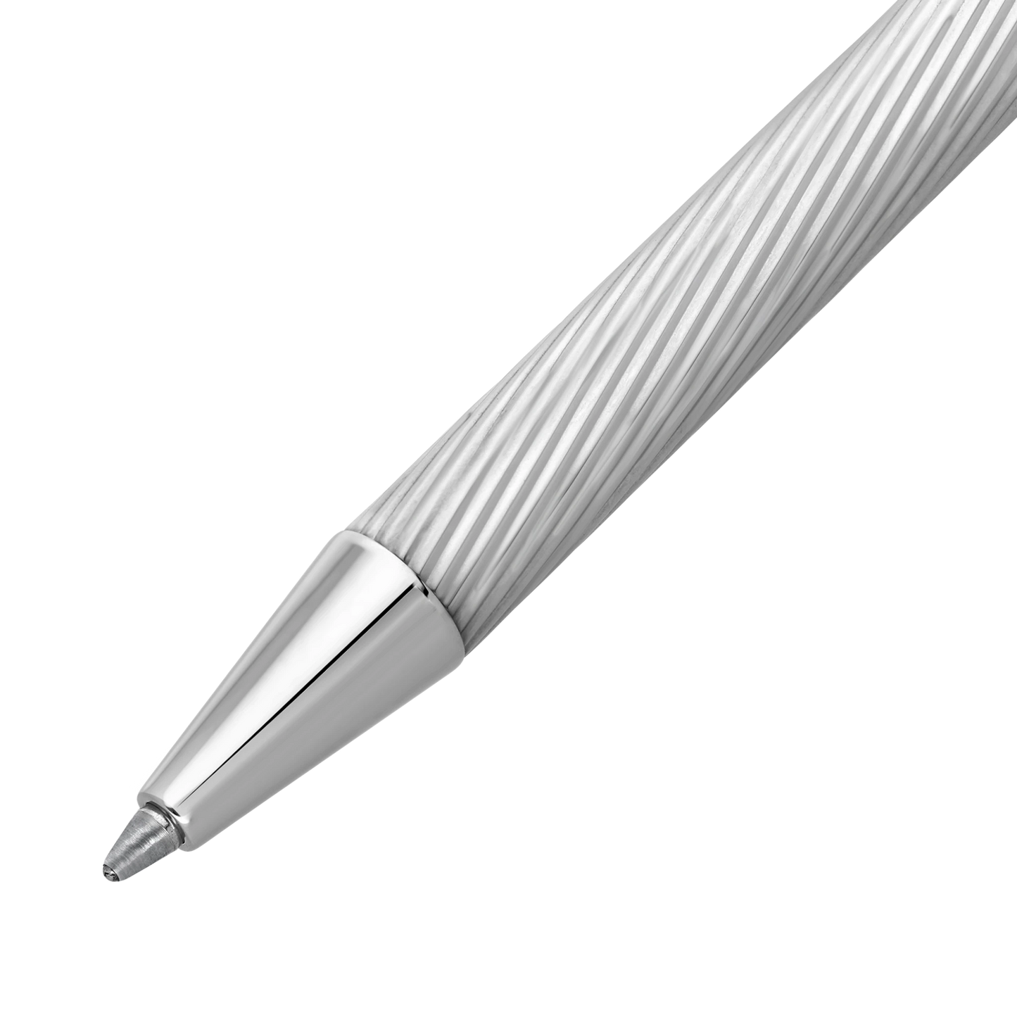 S.T. Dupont New Classique Palladium Diagonal Lines Ballpoint Pen, 045079N