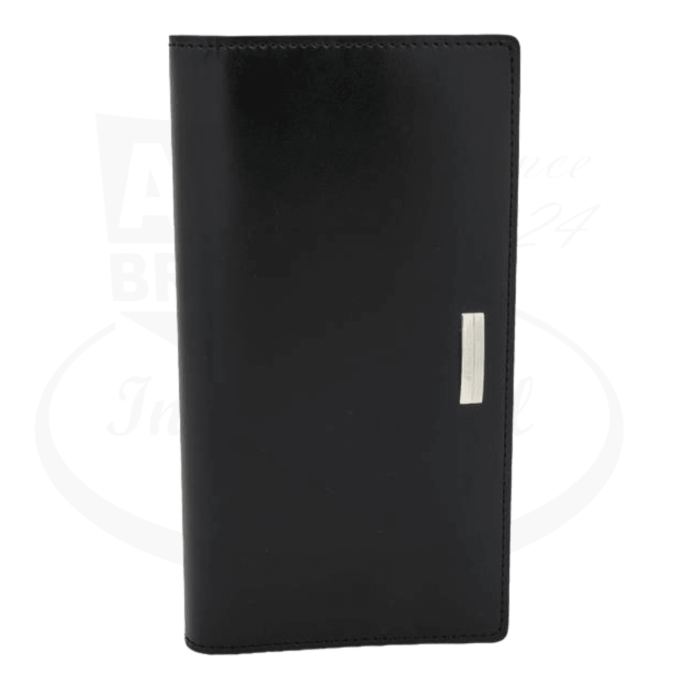 S.T. Dupont Geometry Pocket Agenda & Card Holder 080179DC black leather slim rectangular design with metal accent