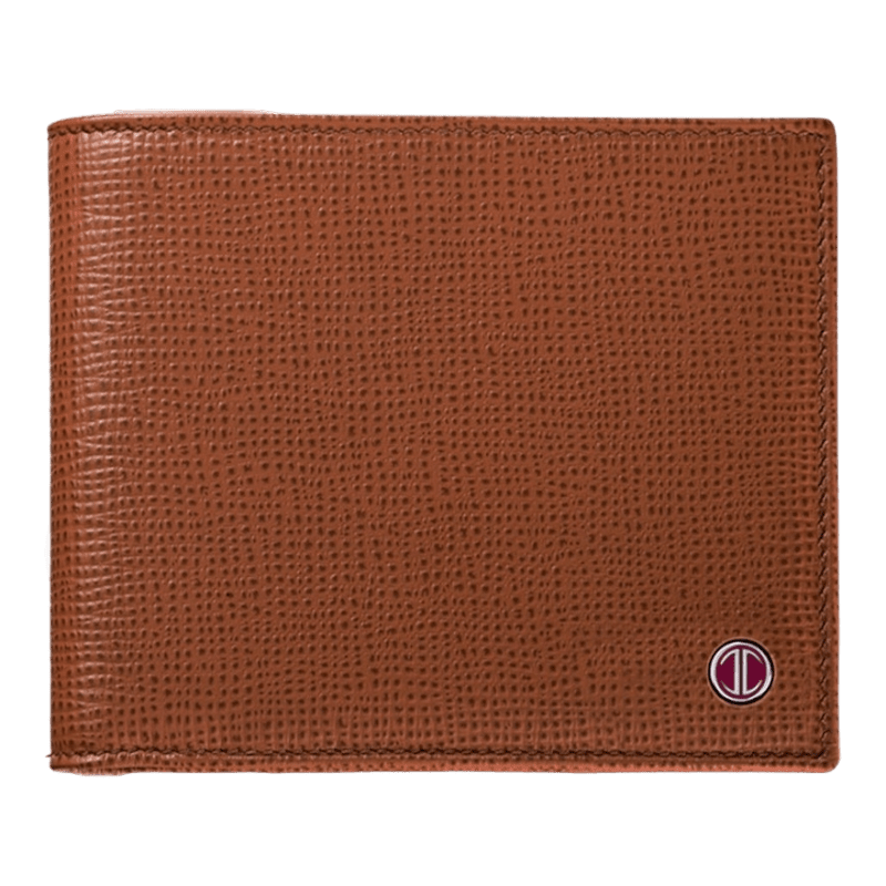 Davidoff Leather Bifold Wallet in Chestnut, 10231