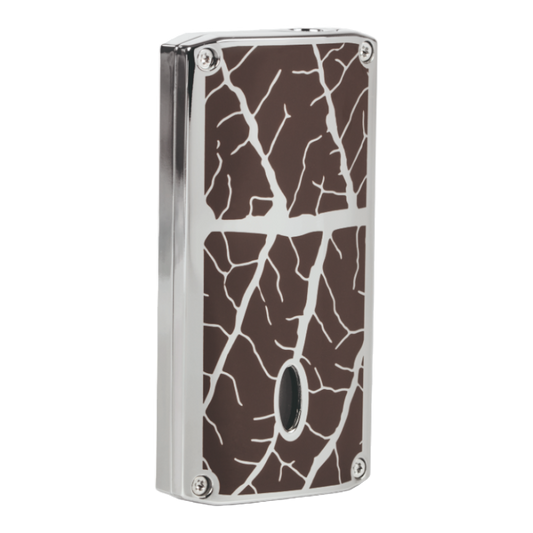Zino Graphic Brown Tobacco Leaf Torch Lighter