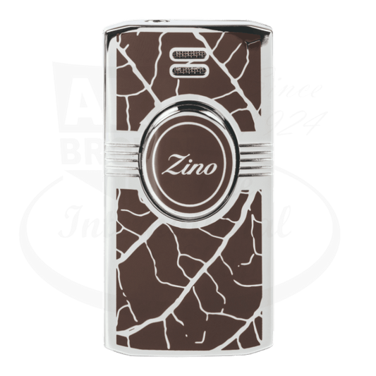 Zino Graphic Brown Tobacco Leaf Torch Lighter