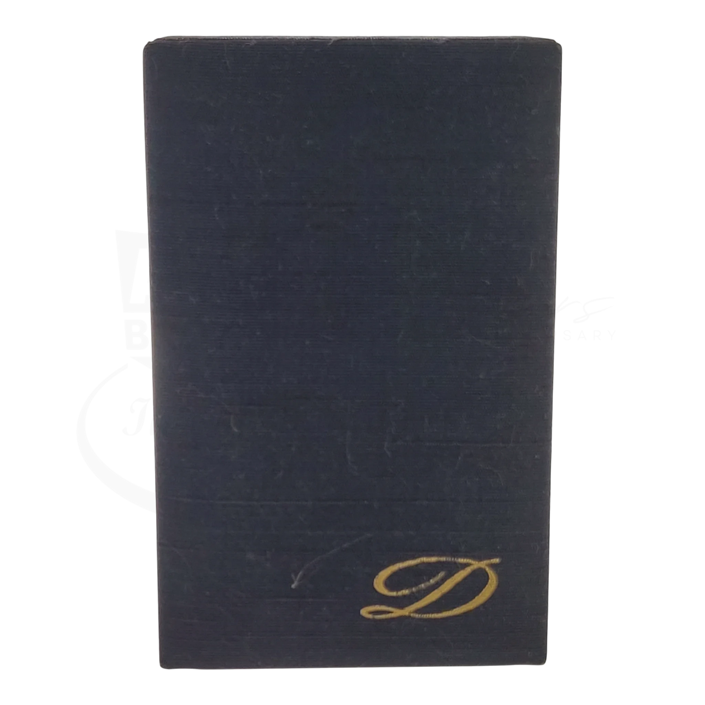 Preowned Vintage S.T. Dupont Ligne 1 Tall BR Windsor Black & Gold Lighter, 014600, original blue box with D logo
