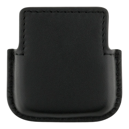 Back view of black soft leather lighter case for S.T. Dupont Line 1 lighter