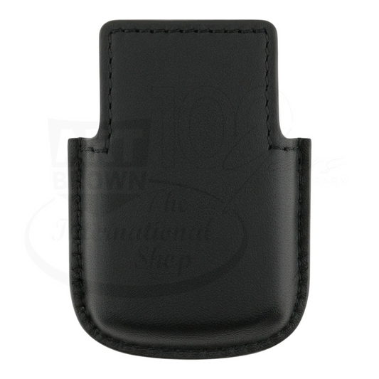 Backside of Soft leather lighter case for Ligne 2 lighters, topless slip in pouch