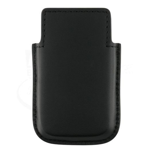 Black soft leather lighter case for S.T. Dupont Biggy lighter, backside view