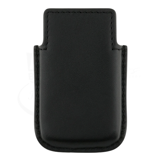 Backside of black soft leather lighter case for Slimmy lighters, slide in pouch