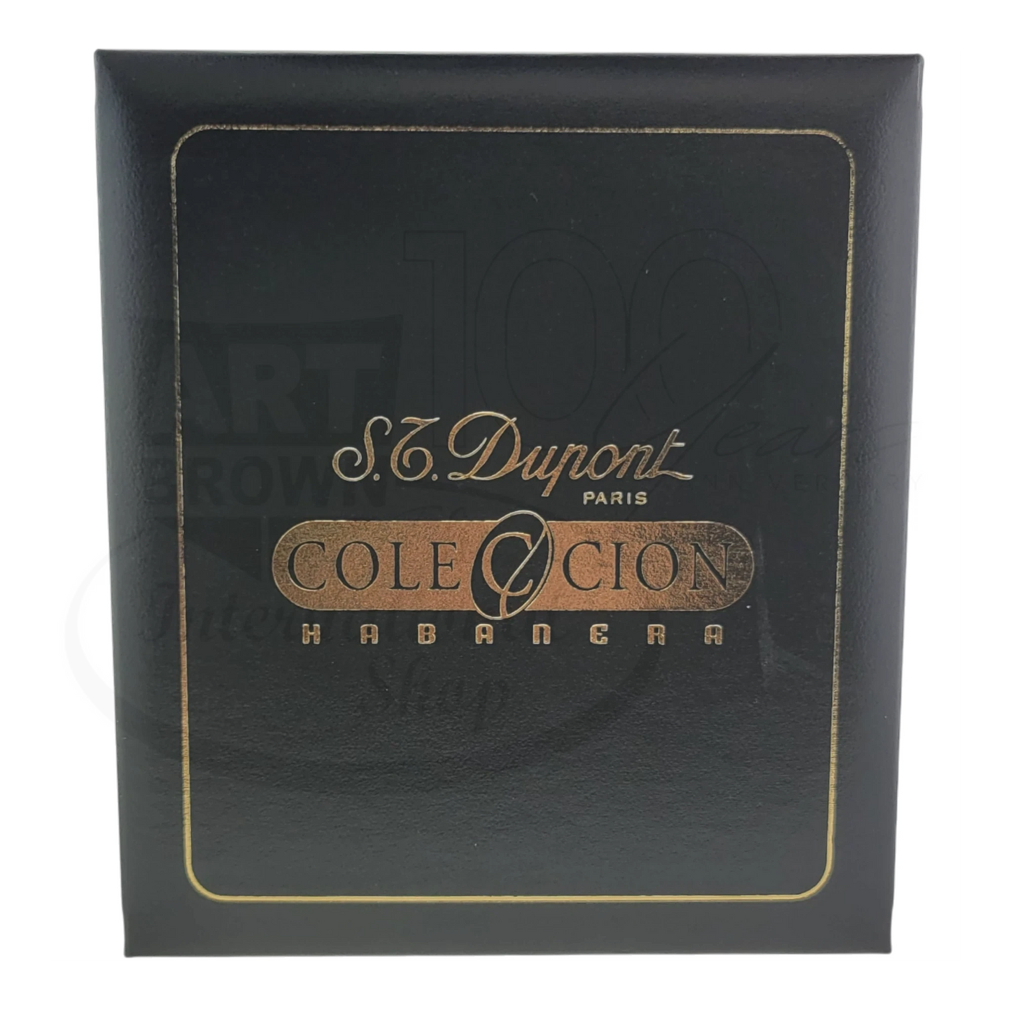 Vintage S.T. Dupont Limited Edition Ligne 2 Habanos Cuaba Lighter Display Model, 016703 black leather box with gold lettering