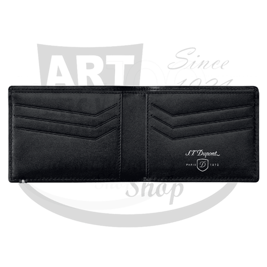 S.T. Dupont Punched Black 6 Credit Card Billfold Wallet, 170401DC