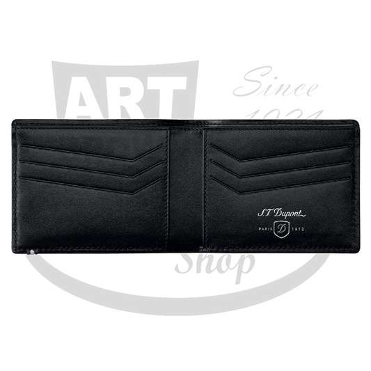 S.T. Dupont Punched Black 6 Credit Card Billfold Wallet, 170401DC