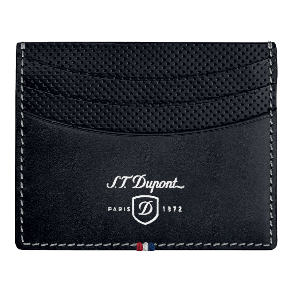 S.T. Dupont Defi Black Leather Credit Card Holder 170406DC
